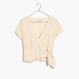Madewell Texture & Thread Wrap-Tie Top